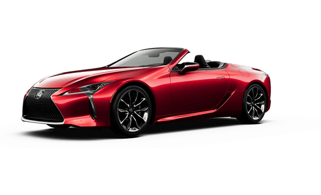 Red Lexus LC convertible